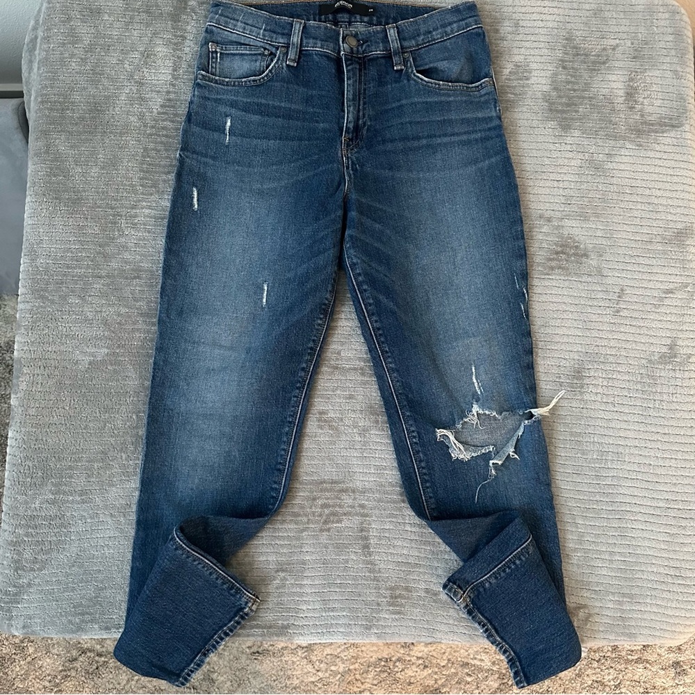 Women’s size 26 Hudson distressed high waisted straight leg jeans